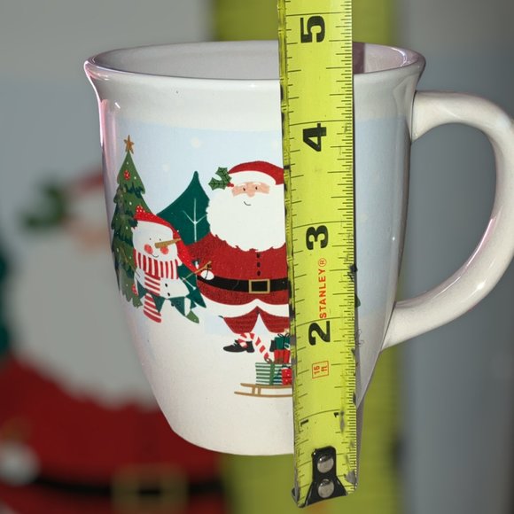 Santa's Toy Sled & Snowman Christmas Hot Chocolate Coffee Mug Ho Ho Ho Pre-Owned - Picture 9 of 12